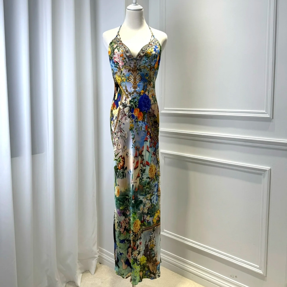 Gorgeous Silk Beaded  Dress - Picture 3 of 6